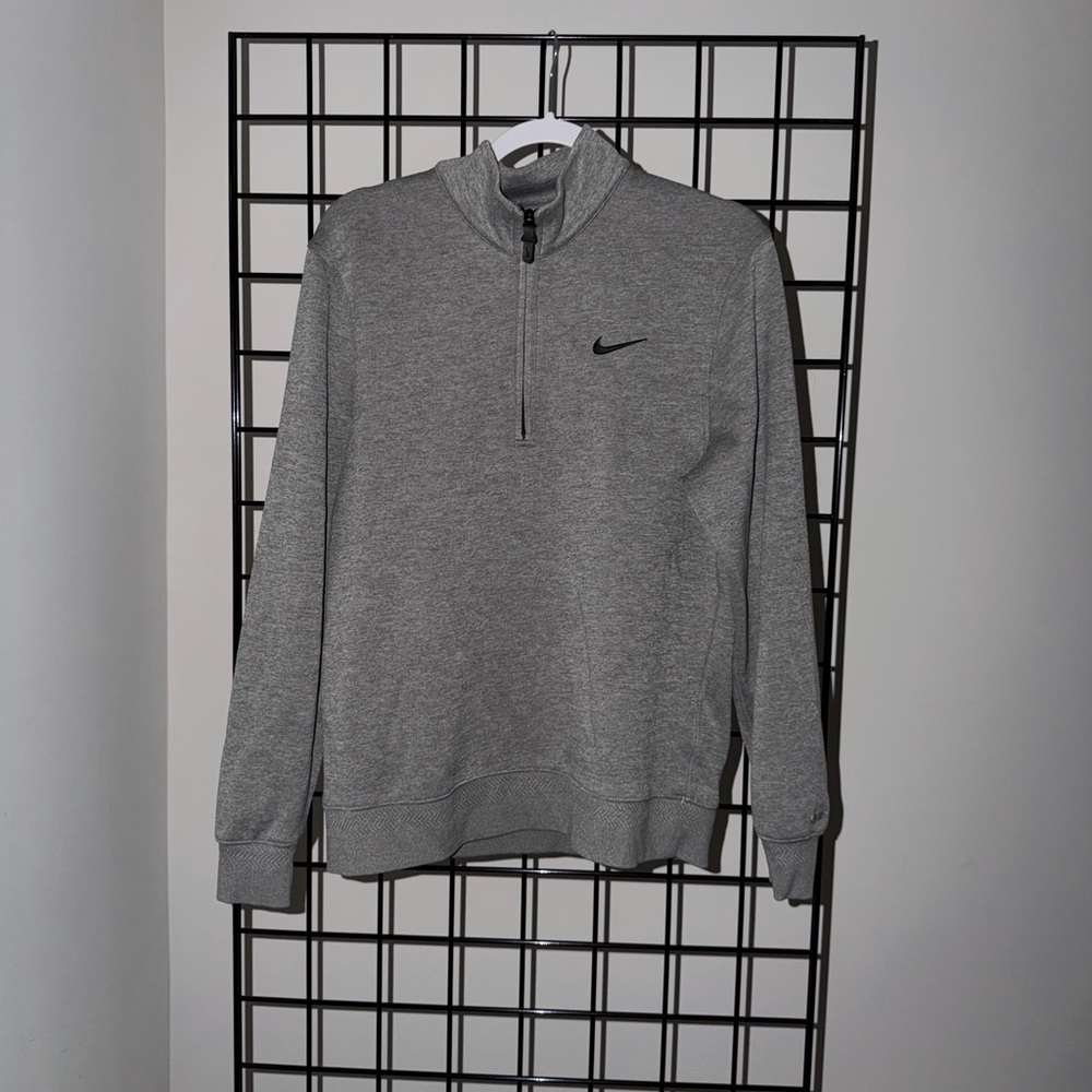 Nike Men's Zip-Up Gray Sweater